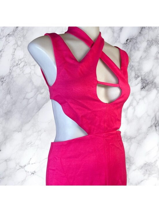 Superdown Luna Cut Out Jumpsuit - Hot Pink - Picture 3 of 11